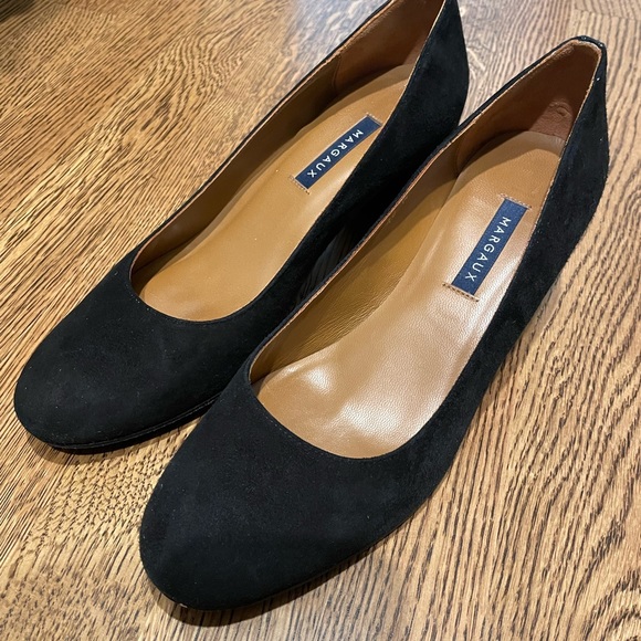 Margaux Shoes - Margaux The Heel Italian Suede Leather: Black